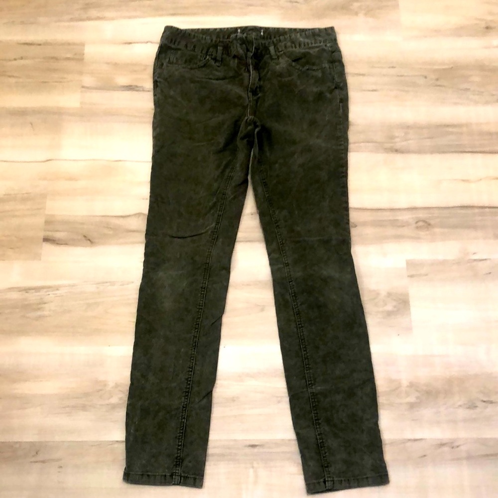 Free People Olive Green Straight Leg Cords